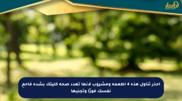 احذر تناول هذه 4 أطعمة ومشروب لأنها تهدد صحة كليتك بشدة فاحمِ نفسك فورًا وتجنبها
